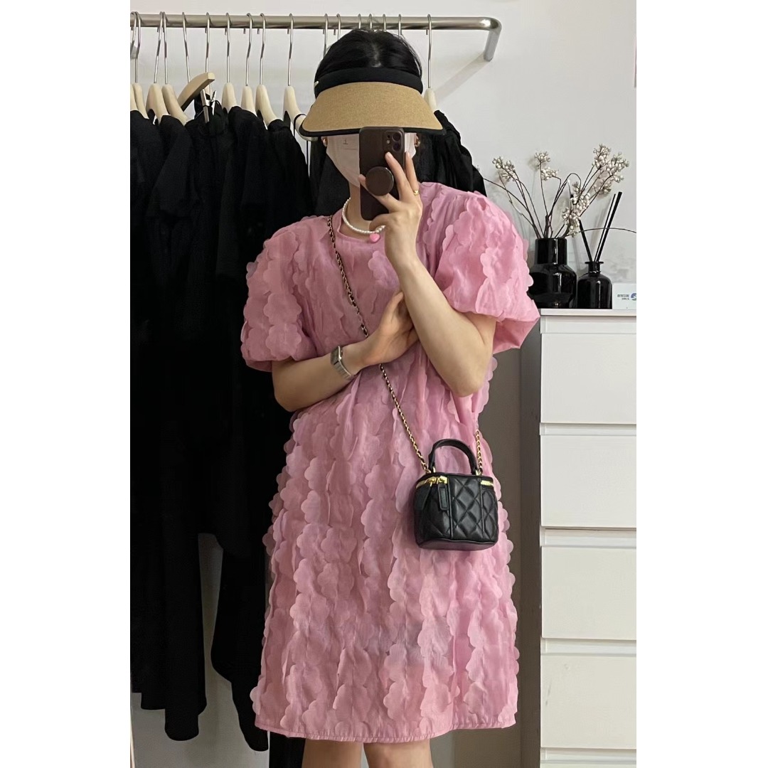 Floral Bubble Sleeve Dress Kor - đánh giá và giá Korean Lifestyle & Kids Boutique Photos